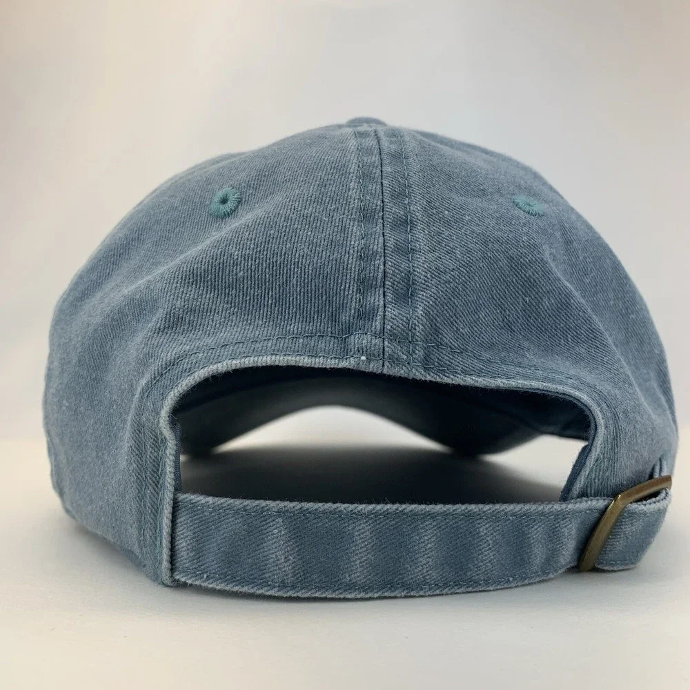 Alpha Phi Oklahoma Hat Star Blue Denim Adjustable Strap Baseball Cap